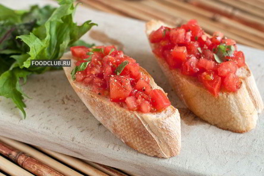 Рецепт брускетты с помидорами