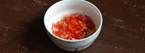 брускетта с рыбным салатом. Шаг 3