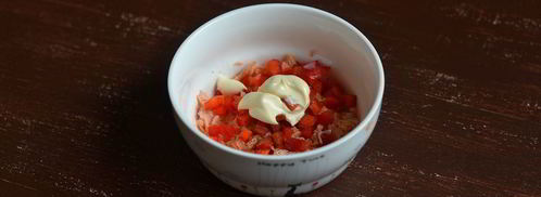 брускетта с рыбным салатом. Шаг 5