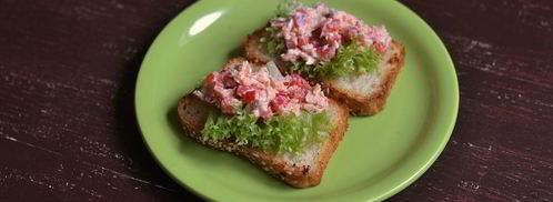 брускетта с рыбным салатом. Шаг 8