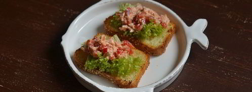 брускетта с рыбным салатом. Шаг 9