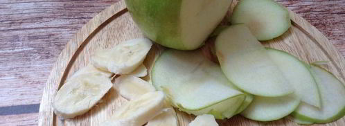 брускетта с яблоком и бананом. Шаг 5