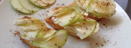 брускетта с яблоком и бананом. Шаг 7