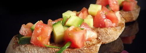 брускетта со свежими овощами. Шаг 7