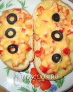 Горячий бутерброд брускетта