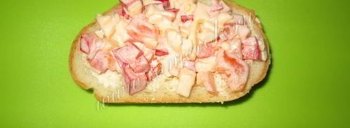 горячий бутерброд брускетта. Шаг 8