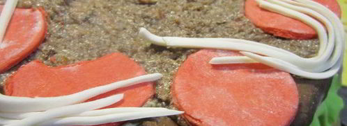 бисквитный торт гамбургер. Шаг 43