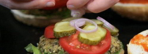 вегетарианский бургер с котлетой из маша. Шаг 10