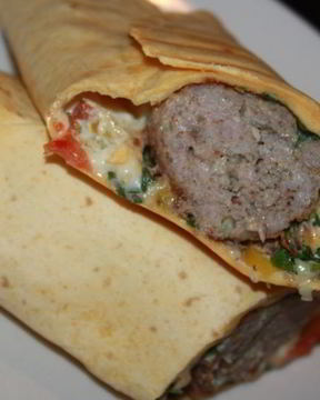 Буритос с кукурузной лепешкой тортилас