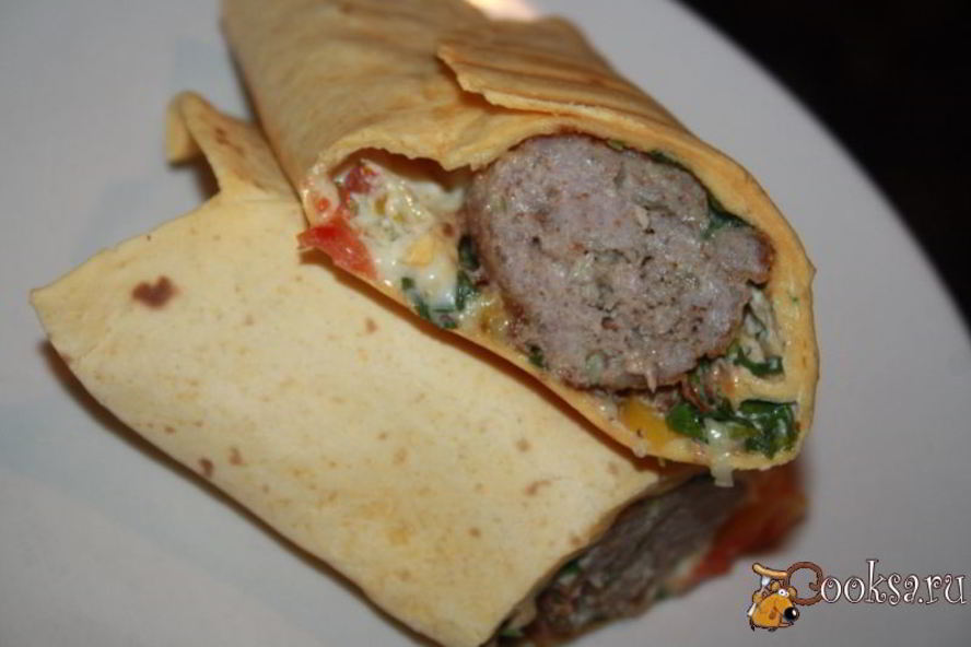 Рецепт буритоса с кукурузной лепешкой тортилас