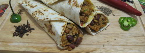 буррито с фаршем и красной фасолью. Шаг 14