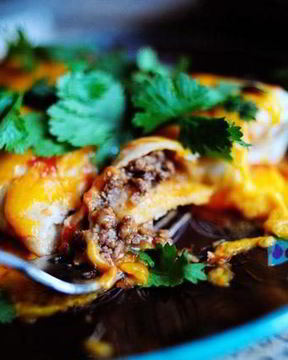 Буррито с говядиной и фасолью