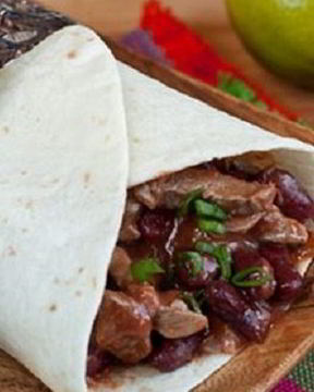 Буррито с красной фасолью и говядиной