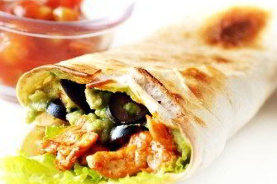 Рецепт буррито с курицей на гриле и фасолью