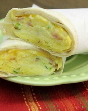 Простой буррито с ветчиной и сыром