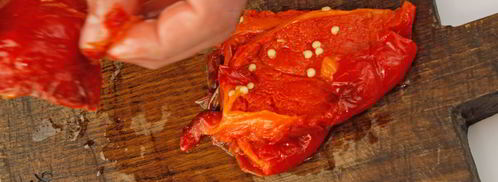 бутерброд с творожным сыром и печеным перцем. Шаг 3