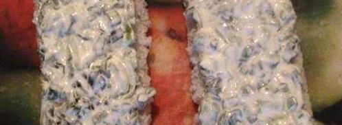 бутербродный тортик с окороком и яйцом. Шаг 9