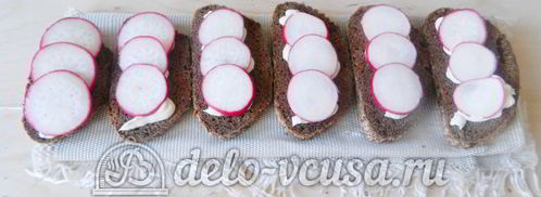 бутерброды с редиской. Шаг 4