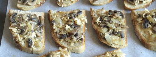 бутерброды с шампиньонами в духовке. Шаг 4