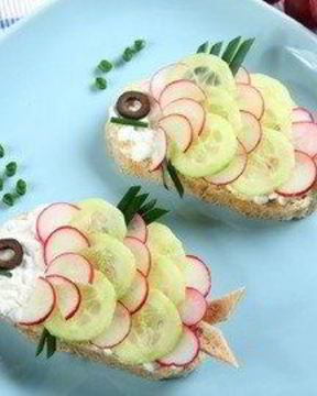 Детский бутерброд Рыбки