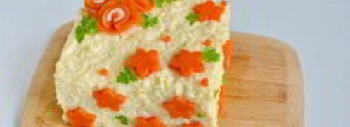 закусочный бутербродный торт с рыбой. Шаг 7