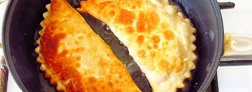 чебуреки на кефире с мясом. Шаг 13