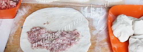 чебуреки на пиве с мясом. Шаг 5