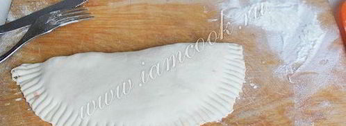 чебуреки на пиве с мясом. Шаг 7