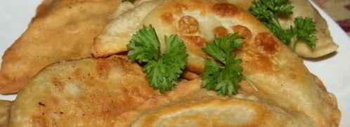 сочные хрустящие чебуреки со свининой. Шаг 11