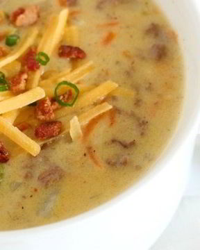 Чизбургер-суп с фаршем