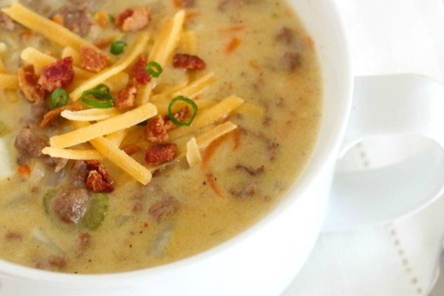 Рецепт чизбургера-супа с фаршем