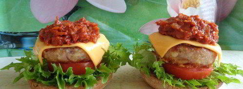 домашний чизбургер с соусом барбекю. Шаг 26