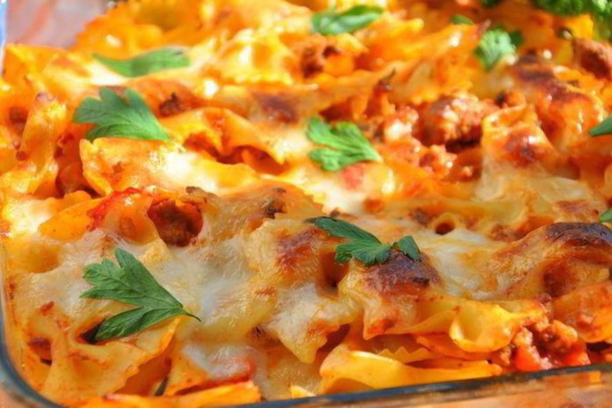 Рецепт запеченной пасты чизбургер