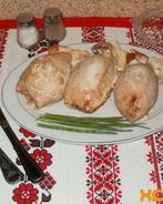 Фаршированные кальмары с рисом и яйцом