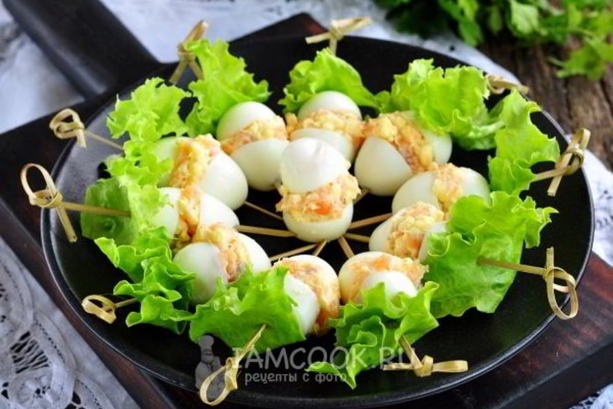 Рецепт фаршированных перепелиных яиц