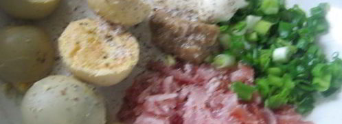 фаршированные яйца с беконом. Шаг 3