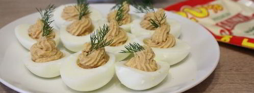 фаршированные яйца с паштетом из индейки. Шаг 9