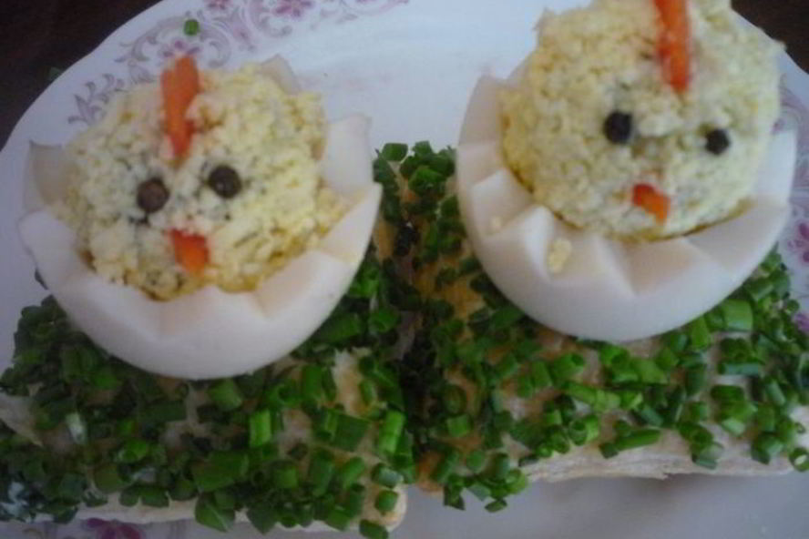 Рецепт фаршированных яиц цыплята