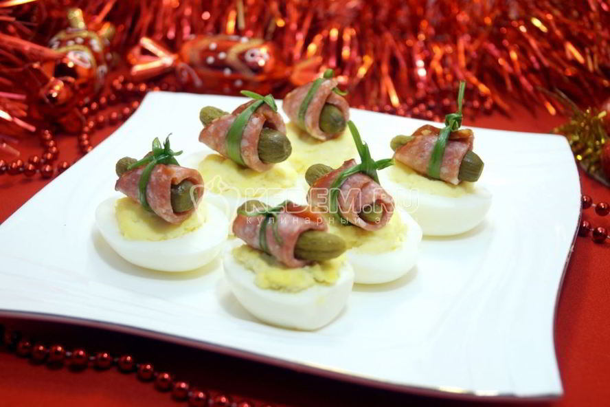 Рецепт фаршированных яиц зимняя закуска