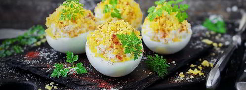 яйца, фаршированные кальмарами. Шаг 9