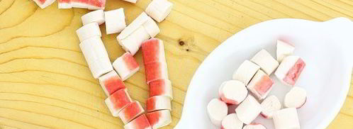 яйца, фаршированные крабовыми палочками. Шаг 5