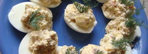 яйца, фаршированные креветками и оливками. Шаг 7