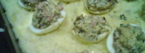 яйца фаршированные ветчиной. Шаг 4