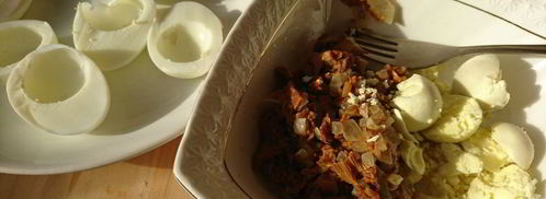 яйца, фаршированные жареными лисичками. Шаг 7