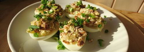 яйца, фаршированные жареными лисичками. Шаг 8