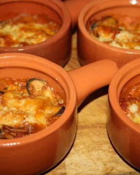 Горячая закуска из мидий