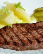 Говядина, маринованная с зеленым луком