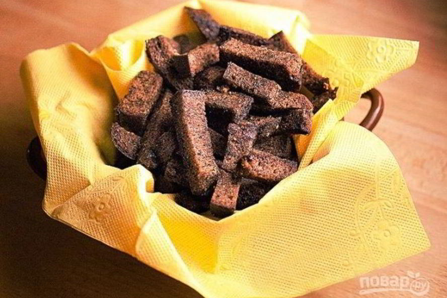 Рецепт чесночных гренков в духовке к пиву