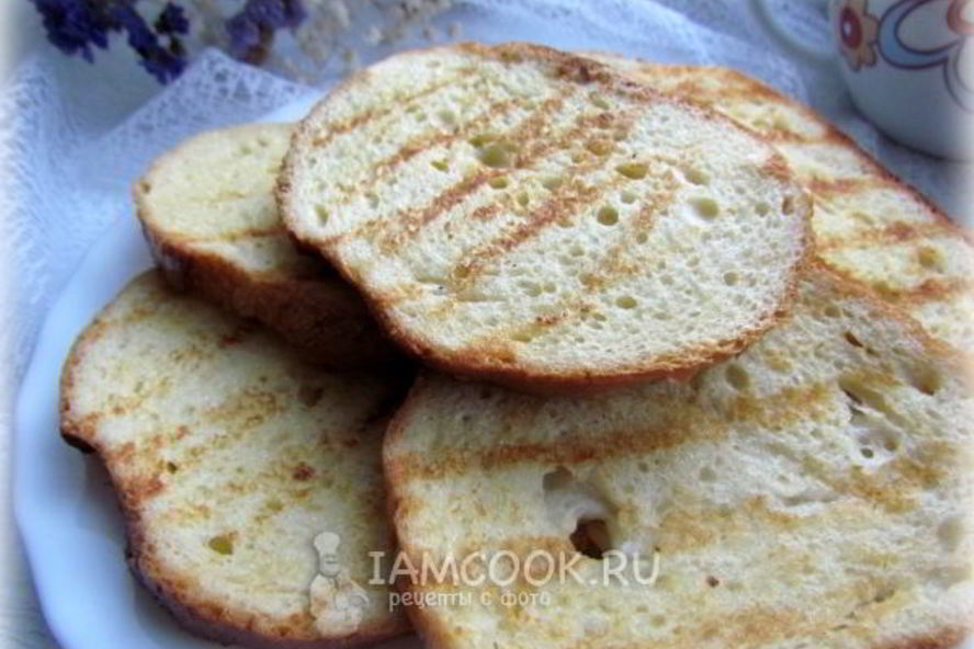 Рецепт гренков из батона с яйцом и молоком