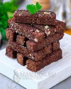 Гренки из бородинского хлеба с чесноком